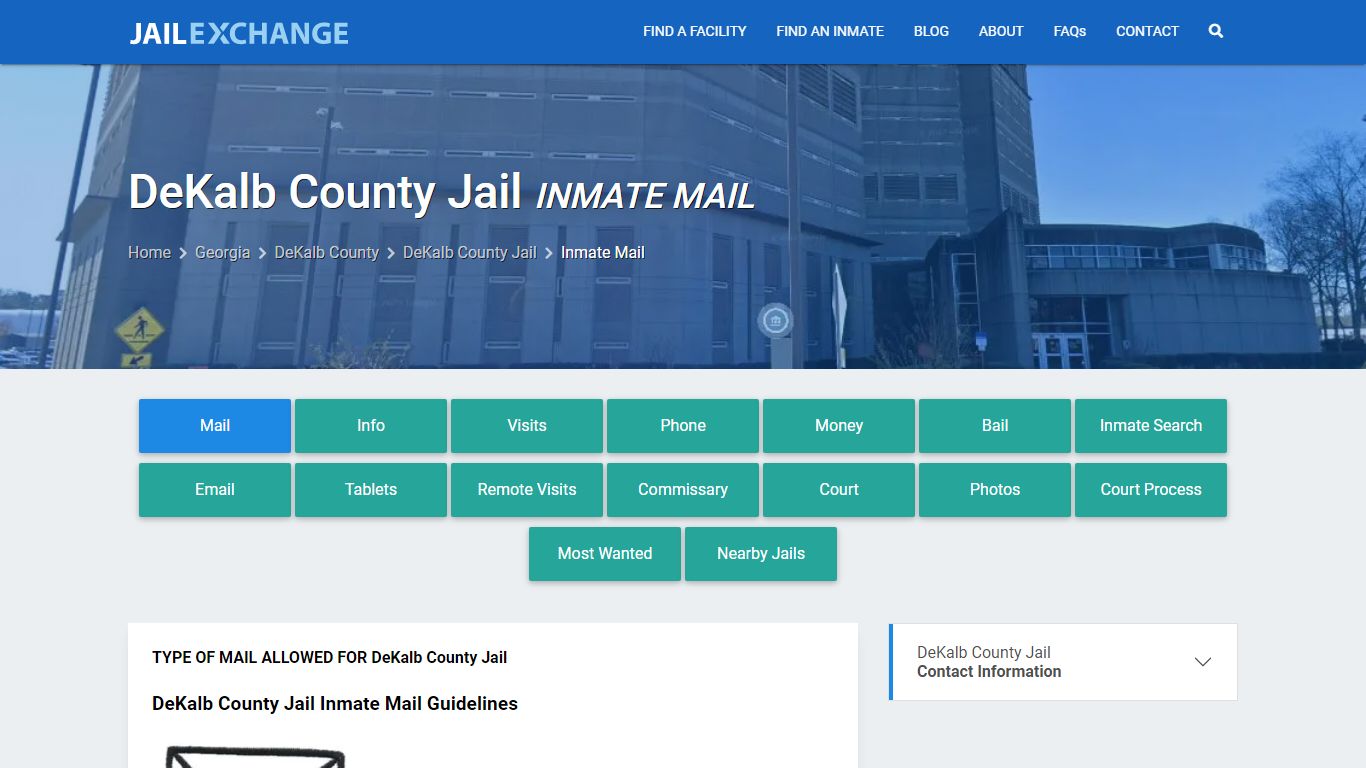 Inmate Mail - DeKalb County Jail, GA - Jail Exchange